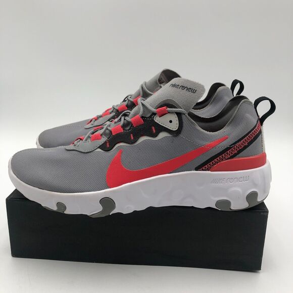 Nike Renew Element 55 Kid‎ 6Y Particle Gray Track Red Shoes CK4081-002 - Picture 5 of 10